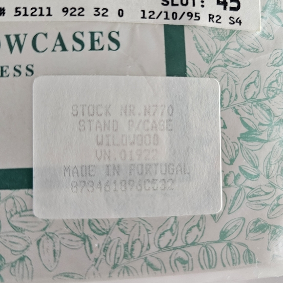 L.L.Bean All Cotton SOFT Flannel Pillowcases 1995 New in Pkg WILDWOOD Portugal - Picture 5 of 12